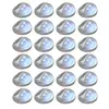 Image de vidaXL Lampes solaires murales à LED d'extérieur 24 pcs Rond Argenté