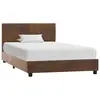 Image de vidaXL Cadre de lit sans matelas marron similicuir daim 100x200 cm
