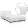 Image de vidaXL Cadre de lit Blanc Similicuir 100 x 200 cm