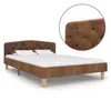 Image de vidaXL Cadre de lit sans matelas marron similicuir daim 120x200 cm