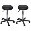 Image de vidaXL Tabourets de bureau lot de 2 Noir 35,5x84 cm Similicuir