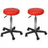 Image de vidaXL Tabourets de bureau lot de 2 Rouge 35,5x84 cm Similicuir