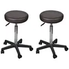 Image de vidaXL Tabourets de bureau lot de 2 Marron 35,5x84 cm Similicuir