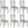 Image de vidaXL Chaises à manger lot de 6 marron MDF