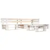 Image de vidaXL Salon de jardin palette 4 pcs Bois Blanc