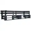 Image de vidaXL Canapé palette à 2 places de jardin noir bois