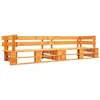 Image de vidaXL Canapé de jardin palette 2 places marron miel bois