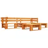 Image de vidaXL Canapés de jardin palette 4 pcs Bois Marron miel