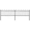 Image de vidaXL Clôture de jardin avec arceau en acier 359 x 80 cm Noir