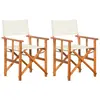 Image de vidaXL Chaises de metteur en scène lot de 2 Bois massif d'acacia