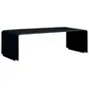 Image de vidaXL Table basse Noir 98 x 45 x 31 cm Verre trempé