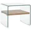 Image de vidaXL Table basse Clair 50x50x45 cm Verre trempé