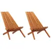 Image de vidaXL Chaises pliables d'extérieur lot de 2 Bois d'acacia solide