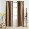 Image de vidaXL Rideaux occultants avec crochets 2 pcs Taupe 140x225 cm