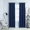 Image de vidaXL Rideaux occultants avec anneaux en métal 2 pcs Bleu 140x175 cm