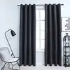 Image de vidaXL Rideaux occultants avec anneaux Métal 2pcs Anthracite 140x175cm
