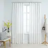 Image de vidaXL Rideaux occultants avec crochets 2 pcs Blanc cassé 140x225 cm