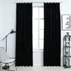 Image de vidaXL Rideaux occultants avec crochets 2 pcs Velours Noir 140x175 cm
