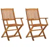 Image de vidaXL Chaises pliables d'extérieur lot de 2 Bois d'acacia solide