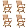 Image de vidaXL Chaises pliables d'extérieur lot de 4 Bois d'acacia solide