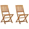 Image de vidaXL Chaises pliables d'extérieur lot de 2 Bois d'acacia solide