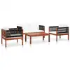 Image de vidaXL Salon de jardin 4 pcs Bois d'acacia solide