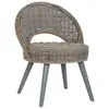 Image de vidaXL Chaise de canapé rotin kubu gris