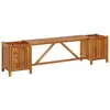 Image de vidaXL Banc de jardin avec 2 jardinières 150x30x40 cm Bois d'acacia