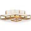 Image de vidaXL Salon de jardin 6 pcs avec coussins Bois d'acacia solide