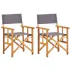 Image de vidaXL Chaises de metteur en scène lot de 2 Bois massif d'acacia