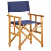 Image de vidaXL Chaise de metteur en scène bois massif d'acacia bleu