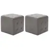 Image de vidaXL 2 pcs Poufs Gris 30 x 30 x 30 cm Similicuir
