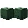 Image de vidaXL 2 pcs Poufs Vert 30 x 30 x 30 cm Tissu velours