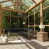 Image de vidaXL Salon de jardin 6 pcs avec coussins résine tressée gris