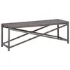 Image de vidaXL Banc de jardin 120 cm Résine tressée Gris