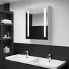 Image de vidaXL Armoire de salle de bain à miroir LED 50x13x70 cm