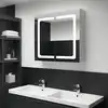 Image de vidaXL Armoire de salle de bain à miroir LED 80x12,2x68 cm