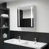 Image de vidaXL Armoire de salle de bain à miroir LED 60x14x62 cm
