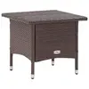 Image de vidaXL Table à thé Marron 50x50x47 cm Résine tressée