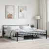 Image de vidaXL Cadre de lit sans matelas noir acier 200x200 cm
