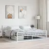 Image de vidaXL Cadre de lit sans matelas blanc métal 200x200 cm