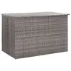 Image de vidaXL Boîte de rangement de jardin gris 150x100x100 cm résine tressée
