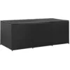 Image de vidaXL Boîte de Rangement de Jardin Résine tressée 180x90x75 cm Noir