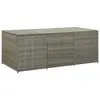 Image de vidaXL Boîte de rangement de jardin résine tressée 180x90x70 cm gris