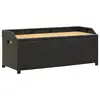 Image de vidaXL Banc de rangement de jardin 120 cm Résine tressée Noir