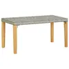 Image de vidaXL Banc de jardin 120 cm Gris Résine tressée et bois d'acacia