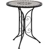 Image de vidaXL Table de bistro mosaïque Gris 60 cm Céramique