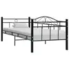 Image de vidaXL Cadre de lit de repos sans matelas Noir Métal 90x200cm