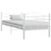 Image de vidaXL Cadre de lit de repos sans matelas Blanc Métal 90x200cm
