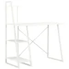 Image de vidaXL Meuble de Bureau avec Ãtagère Blanc 102x50x117 cm